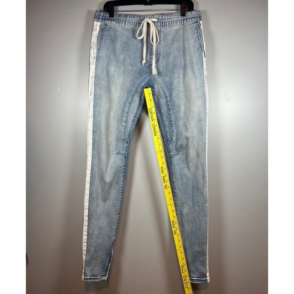 PACSUN Women's Skinny Jeans, Paint Stripes Down the Side, Zipper Bottom, Size M - Picture 4 of 8